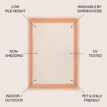 Lucia Classic Diamond Border Indoor/outdoor Area Rug